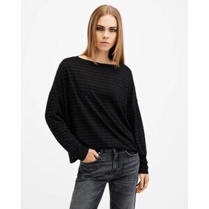 All Saints Rita Relaxed Fit Stripe black T-Shirt too size XS